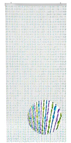 Kobolo Türvorhang Rainbow aus Kunststoff, 90x200 cm, bunter Perlenvorhang, Insektenschutz, Dekovorhang für Tür, Balkon, Terrasse, Küche & Kinderzimmer von Kobolo