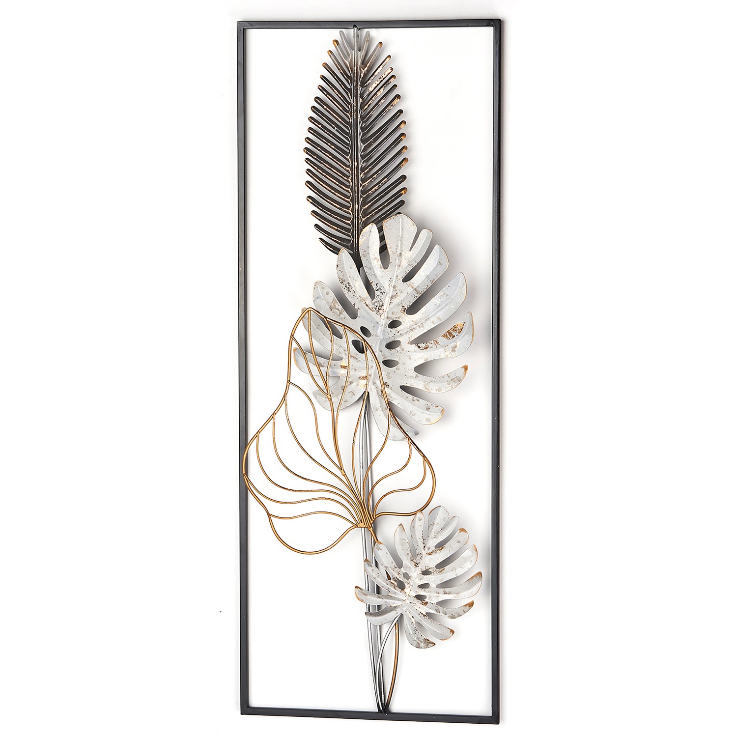 Kobolo Wandbild Wanddeko Metallbild MONSTERA Metall 29x74 cm Schwarz Gold Kobolo Wandbild Wanddeko Metallbild MONSTERA Metall 29x74 cm Schwarz Gold von Kobolo