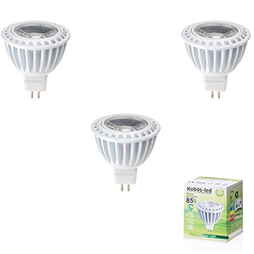 Kobos-led Energy saving GU5.3 MR16 LED Lampen Reflektorlampen Leuchtmittel, 3W ersetzt 30W in warmweiss, (60 Monate Garantie) (1, 3er-Pack) von Kobos-led Energy saving