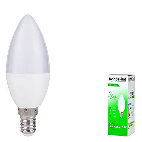 e14 led Leuchtmittel Lampe in Kerzenform 3W ersetzt 30W warmweiß 1er-Pack Kobos-led von Kobos-led Energy saving