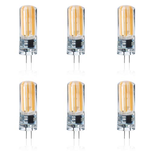 g4 led 230V Stiftsockellampe dimmbar kaltweiß, 6er Pack, 5W Ersetzt 40W leuchtmittel,400lm,6500K,COB,LED Lampen,Stiftlampe. >Bitte Beachten< 230V Leuchtmittel nicht geeignet für 12V Trafo Lampen von Kobos-led Energy saving