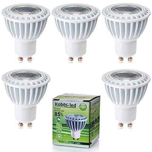 gu10 led Warmweiss 5W, Kobos-led® 5er Pack,5Watt Ersetzt 50Watt Halogenlampen,220V,3000K,400lm,COB,Reflektorlampen,Led Einbaustrahler, Einbauspots,60°Abstrahlwinkel,(60 MONATE GELD-ZURÜCK-GARANTIE) von Kobos-led Energy saving