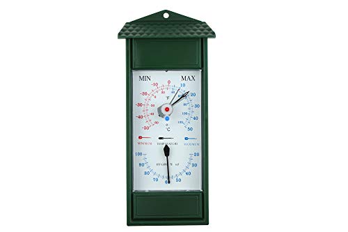Koch Minimum Maximum Thermometer mit Hygrometer, bimetall grün von Koch Thermometer