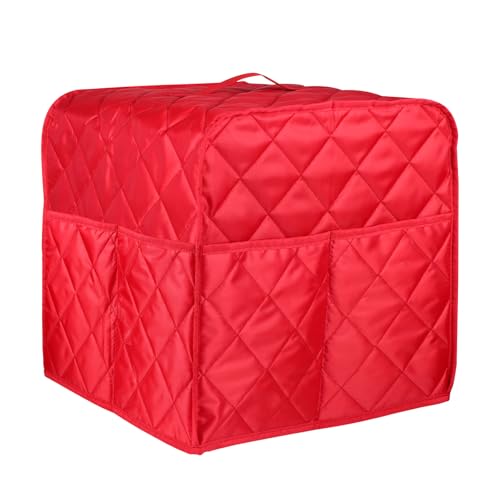KochSync Staubschutzabdeckung für Thermomix TM5/TM6 – Rot Abdeckhaube mit 4 Taschen, Wasserdicht & Antibakteriell (Polyester + Baumwolle) - Thermomix tm Hülle von KochSync