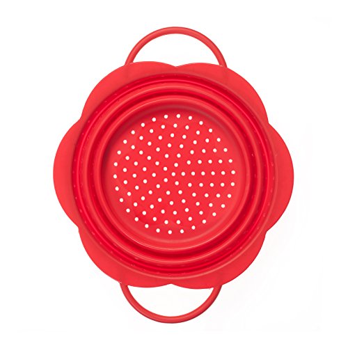 Kochblume Faltsieb M | Premium-Silikon & BPA frei| Hitzebeständig | Spülmaschinenfest | Platzsparend | Farbe: rot Kochblume Faltsieb M | Premium-Silikon & BPA frei| Hitzebeständig | Spülmaschinenfest | Platzsparend | Farbe: rot von Kochblume