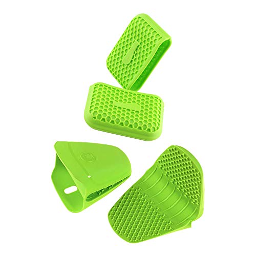 Kochblume Griffschutz & Thermo-Fingerschutz 2er Set | Hitzeschutz Set | Premium-Silikon | Hitzebeständig | Spülmaschinenfest | Farbe: limette Kochblume Griffschutz & Thermo-Fingerschutz 2er Set | Hitzeschutz Set | Premium-Silikon | Hitzebeständig | Spülmaschinenfest | Farbe: limette von Kochblume