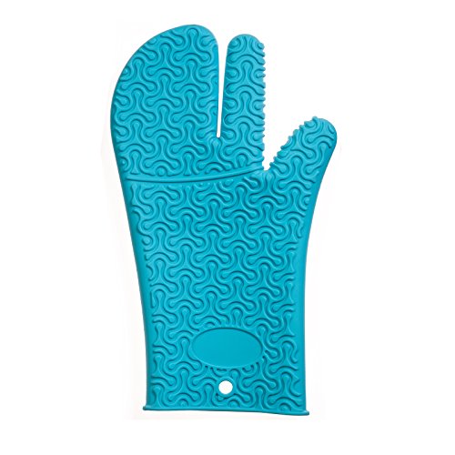Kochblume Handschuh | Hitzeschutz | Premium-Silikon | Hitzebeständig | Spülmaschinenfest | Farbe: türkis von Kochblume