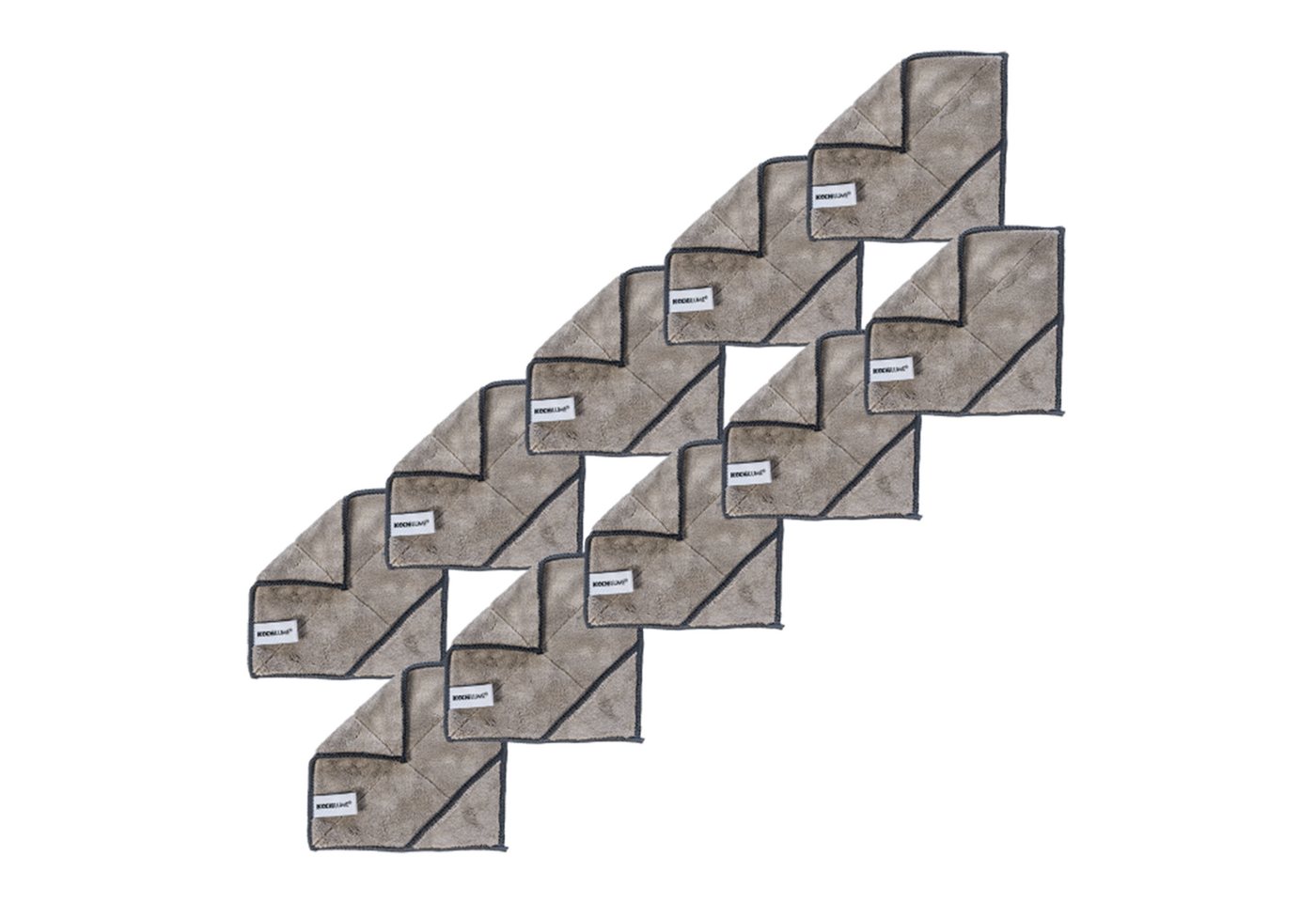 Kochblume Kochbesteck-Set Microfasertuch Set 18x18 - 10-tlg. - taupe von Kochblume