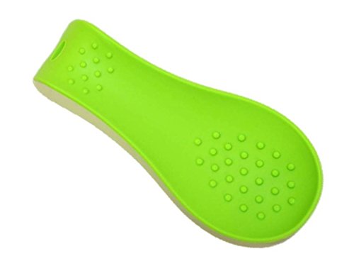 Kochblume Löffelablage | Ablage für Küchenhelfer | Premium-Silikon | Hitzebeständig | Spülmaschinenfest | 23cm | Farbe: limette von Kochblume