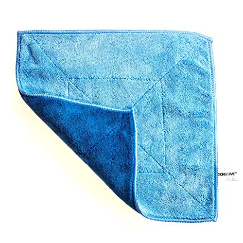 Kochblume Microfasertuch 30x30cm | Extrasaugfähige Fasern | Waschbar bis 40°C | Farbe: blau/dunkelblau von Kochblume