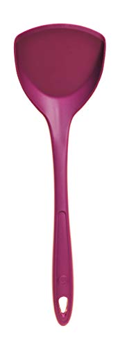 Kochblume Pfannenschaufel | Premium-Silikon & BPA frei| Hitzebeständig | Spülmaschinenfest | 36cm | Farbe: lila von Kochblume