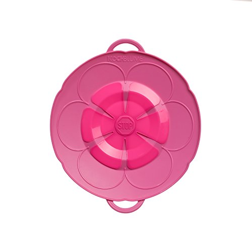 Kochblume S Ø14-18cm | Silikon Überkochschutz | Spritzschutz | Universaldeckel | Premium-Silikon & BPA frei| Hitzbeständig | Spülmaschinenfest | Farbe: pink von Kochblume