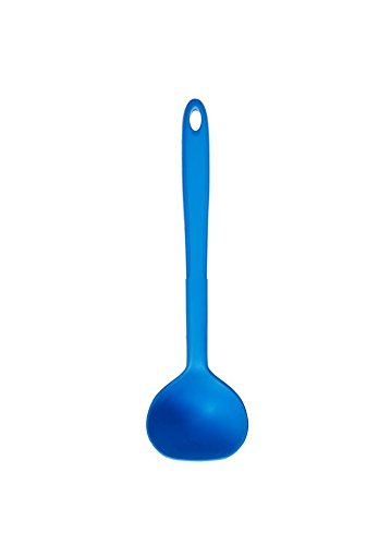 Kochblume Schöpfkelle S | Premium-Silikon | Hitzebeständig | Spülmaschinenfest | 26cm | Farbe: blau von Kochblume