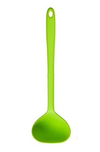 Kochblume Schöpfkelle L | Premium-Silikon | Hitzebeständig | Spülmaschinenfest | 30cm | Farbe: limette von Kochblume