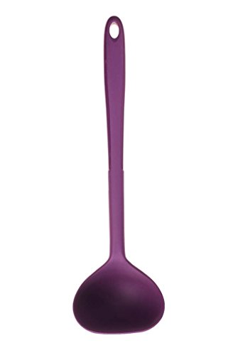 Kochblume Schöpfkelle L | Premium-Silikon | Hitzebeständig | Spülmaschinenfest | 30cm | Farbe: lila von Kochblume