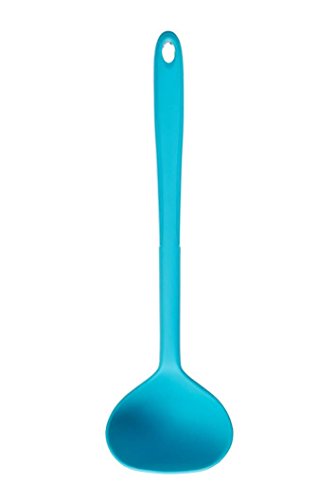 Kochblume Schöpfkelle L | Premium-Silikon | Hitzebeständig | Spülmaschinenfest | 30cm | Farbe: türkis von Kochblume