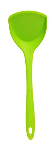 Kochblume Pfannenschaufel | Premium-Silikon & BPA frei| Hitzebeständig | Spülmaschinenfest | 36cm | Farbe: limette von Kochblume