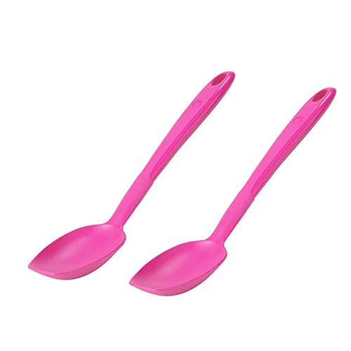 Kochblume Soßenlöffel S 2er Set | Premium-Silikon & BPA frei| Hitzbeständig | Spülmaschinenfest | 25,5cm | Farbe: pink von Kochblume