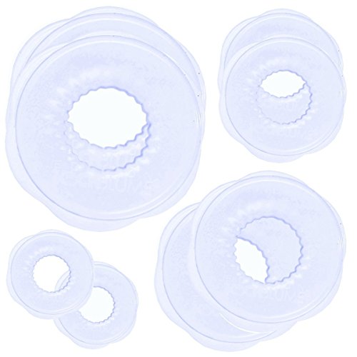 Kochblume Stretch-ii 4er Set | Ø 4-10,5cm Stretch-ii | Frischhaltedeckel | Universaldeckel | Premium-Silikon & BPA frei| Hitzebeständig | Spülmaschinenfest | Farbe: eisblau von Kochblume