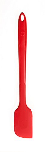 Kochblume Design Teigschaber M | Premium-Silikon | Hitzbeständig | Spülmaschinenfest | 28cm | Farbe: rot von Kochblume