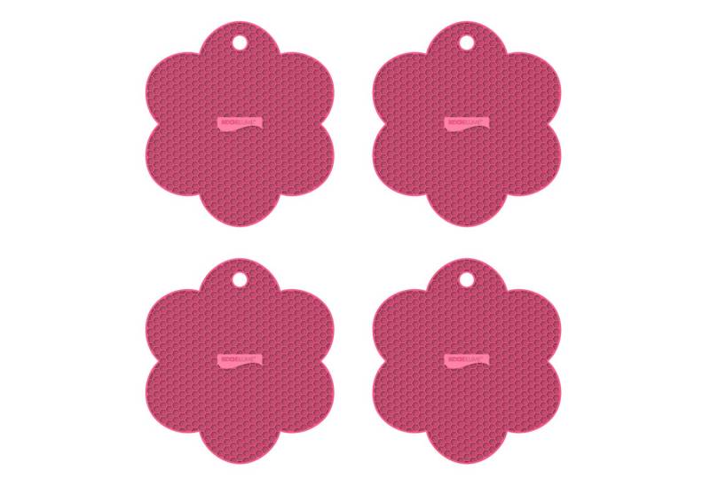 Kochblume Topfuntersetzer Wabenuntersetzer Blume - 4-tlg. - pink von Kochblume