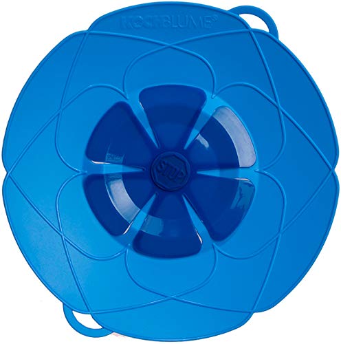 Kochblume - das Original vom Erfinder Armin Harecker - blau - M 25,5 cm (für Topfgröße Ø 14-20 cm) Set mit Microfasertuch! von Kochblume