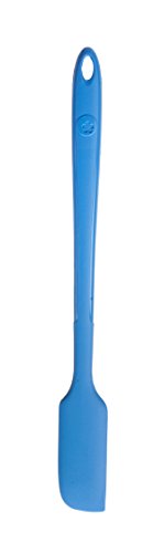 Kochblume Design Teigschaber S | Premium-Silikon | Hitzbeständig | Spülmaschinenfest | 27cm | Farbe: blau von Kochblume