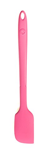 Kochblume Design Teigschaber M | Premium-Silikon | Hitzbeständig | Spülmaschinenfest | 28cm | Farbe: pink von Kochblume