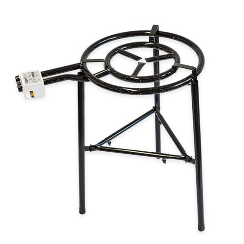 Paella Gasbrenner Grillset - Authentisches Kocherlebnis mit zwei Brennringen Premiumfüße (30cm) von Kochmann Germany