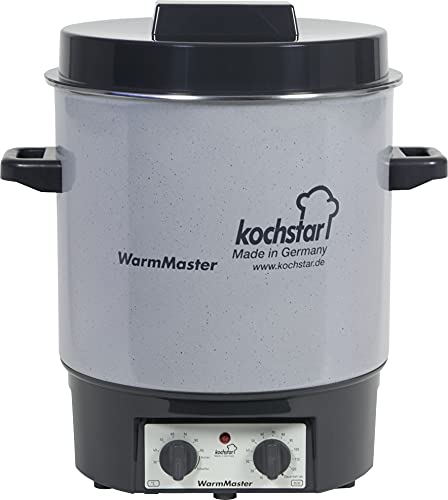 Kochstar Einkochautomat WarmMaster S (Einkochtopf / Einkocher mit Uhr, Heißwasserspender, 1800 W, 230 V, 27-29 L) 24118, aus Emaille von kochstar
