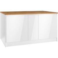 KOCHSTATION Kücheninsel "KS-Virginia", Breite 153 cm, MDF-Fronten, Flaschenregal von Kochstation