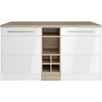 KOCHSTATION Kücheninsel "KS-Wien", Breite 153 cm, MDF-Fronten, Flaschenregal von Kochstation