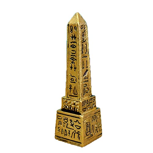 Kocris Casa Obelisk antiken Ägypten Aquarium Terrarium Dekorationen Reptilien Schildkröte Eidechse Tanks Ägyptische Tablet Inschrift Skulptur Figur Statue Dekor Ornament Ornament Gold von Kocris Casa