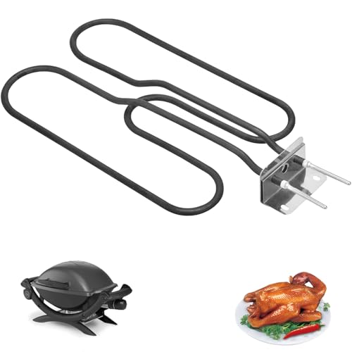 Kocusu Heizelement 66631 für Weber Elektrogrill Q140,Q1400 Heizelement Grill,SUS840 Rostfreie Stähle Heizspirale 230V,2200W,Ersatzteil Heizelemente Kompatibel mit Q1400,Q140,20.5 * 40.5 * 7.5CM von Kocusu