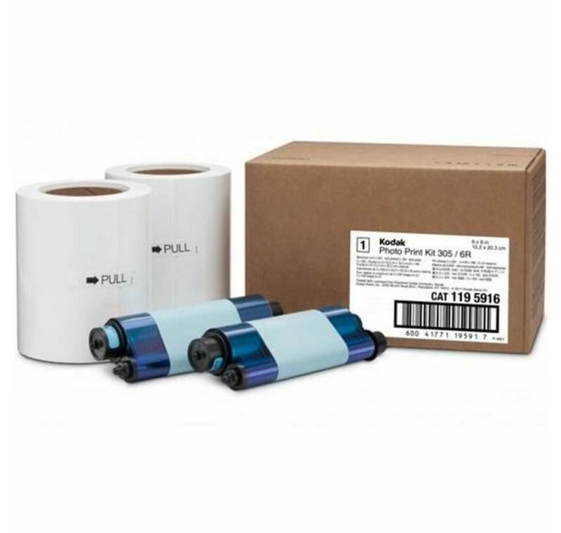 Kodak Papierscheren Fotopapierrolle Weiß (2 Stück) von Kodak