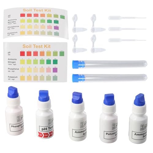 Kodbww Bodentest-Set, genauer tragbarer Boden-Säure-, Stickstoff-, Phosphor- und Kali-Tester für Rasen, Gartenpflanze, Kunststoff von Kodbww