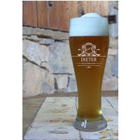 Weizenglas Mit Persönlicher Gravur Von Name Und Geburtsjahr - 500 Ml Fassungsvermögen von Kodelandia