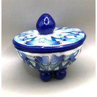 Blaue Und Weiße Polymer Clay Dekorative Box - Ringhalter, Schmuckschale Perfektes Geburtstagsgeschenk Für Sie von KodeliaHollow