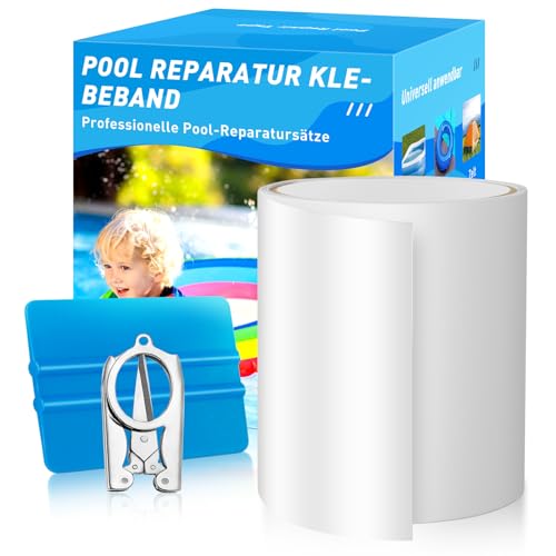 Kodexa Pool Flickzeug Pool Reparaturset Unterwasser Selbstklebend Wasserdichtes, 10 cm x 150 cm Reparatur Klebeband Pool Flicken für Wasserbett, Pool, Poolfolie von Kodexa