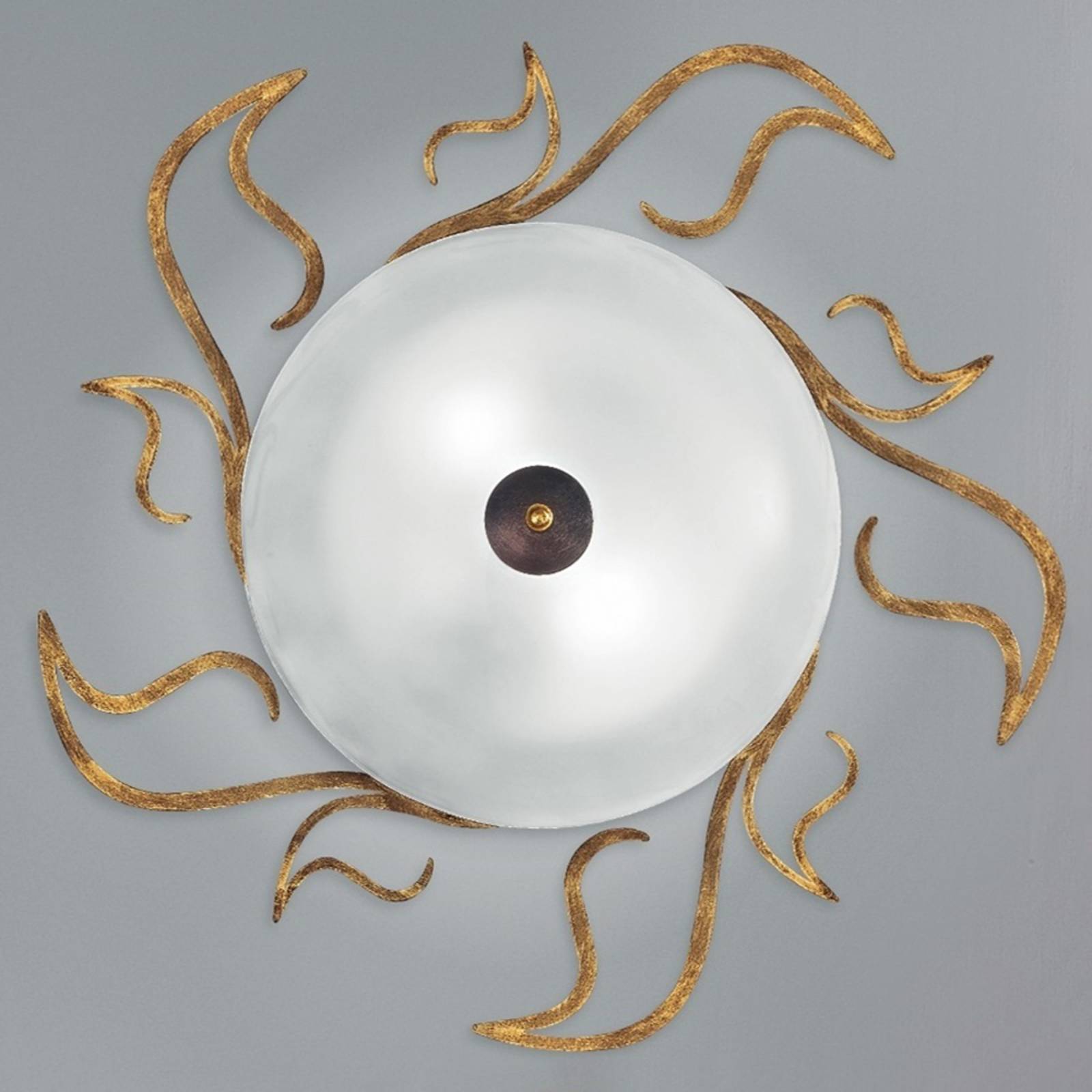 Deckenlampe Amabile, rost-gold mit Glasschirm von Kögl
