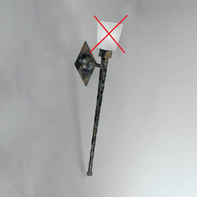 Kögl Wandfackel Antico rost-gold Scavoglas Kelchform Wandleuchte SIEHE TEXT/FOTO von Kögl
