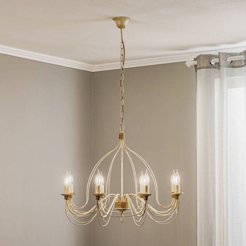 Kronleuchter FILO 8-flammig weiß antik Kronleuchter FILO 8-flammig weiß antik von Kögl