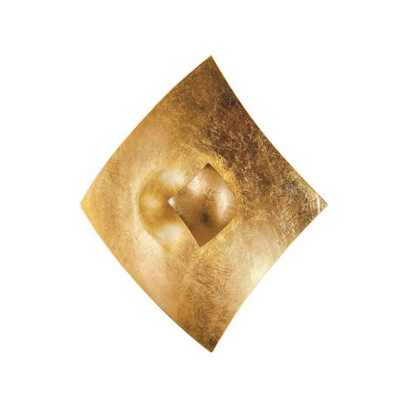 Wandleuchte Quadrangolo mit Blattgold, 18 x 18 cm von Kögl