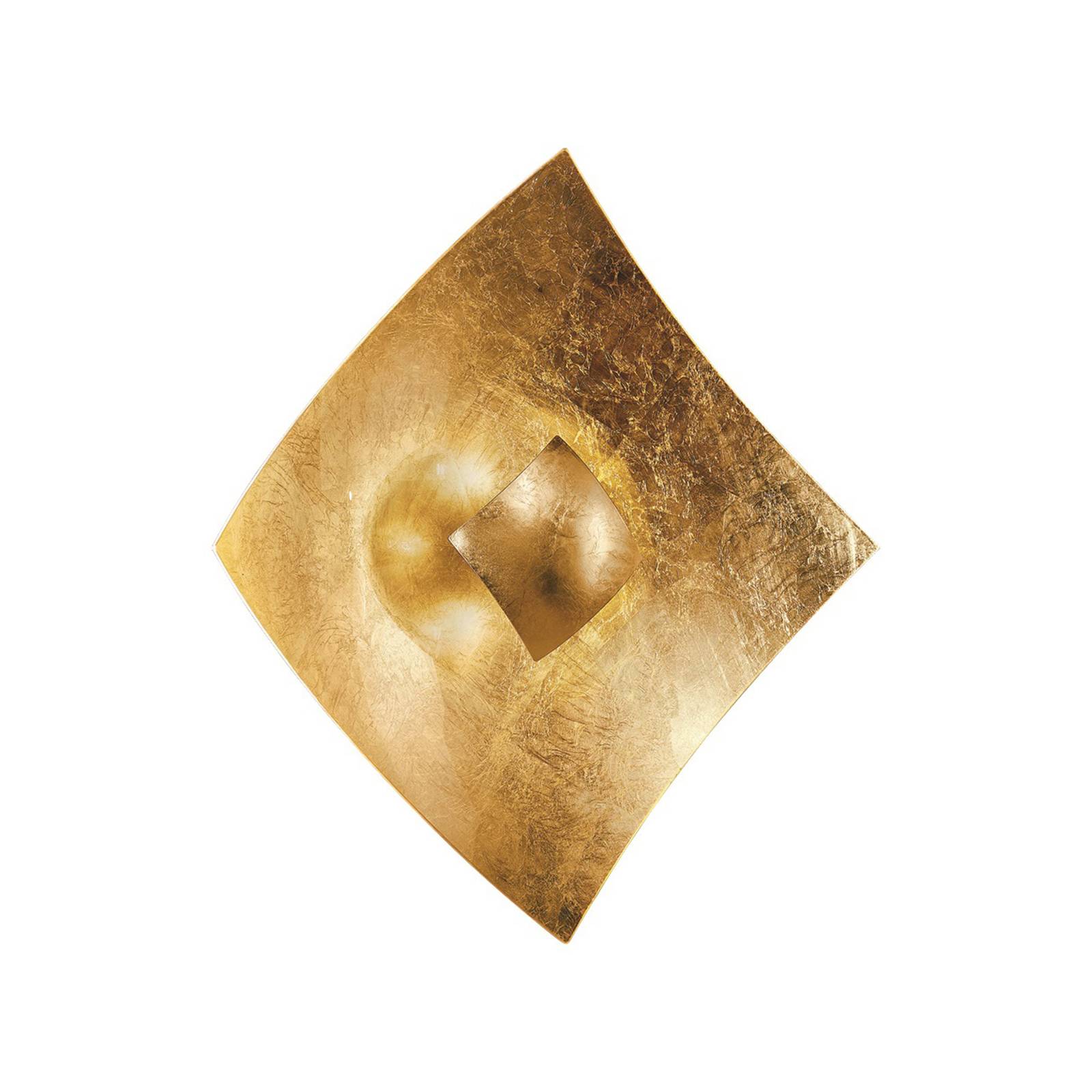 Wandleuchte Quadrangolo mit Blattgold, 50 x 50 cm von Kögl