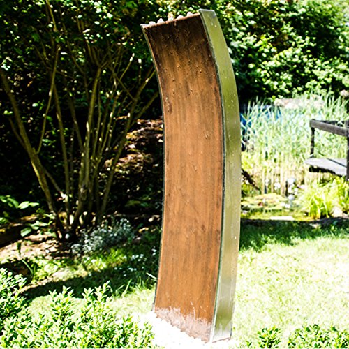 KÖHKO® Wasserwand Mexiko mit LED-Beleuchtung Höhe 119 cm Springbrunnen 31003 aus Cortenstahl von Köhko