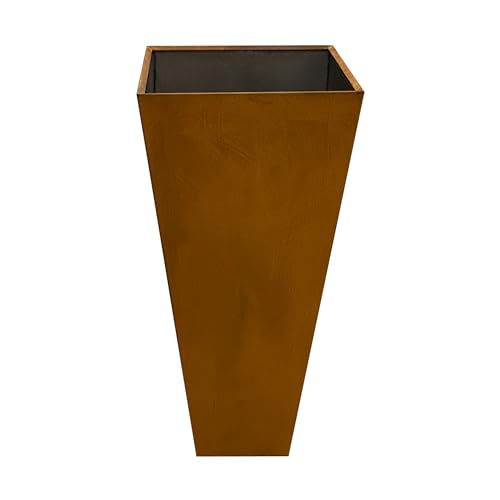 Köhko® Designer-Pyramidenkübel aus Cortenstahl Vina Höhe von 100cm | Pflanztopf in Edelrost-Optik von Köhko