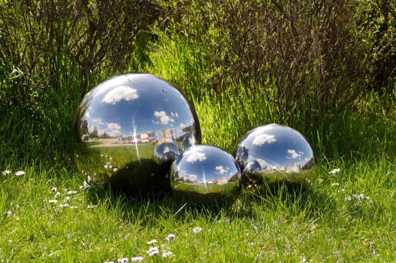Köhko Dekokugel Köhko 3er polierte Gartenkugeln Set aus hochwertigem Edelstahl Köhko Dekokugel Köhko 3er polierte Gartenkugeln Set aus hochwertigem Edelstahl von Köhko