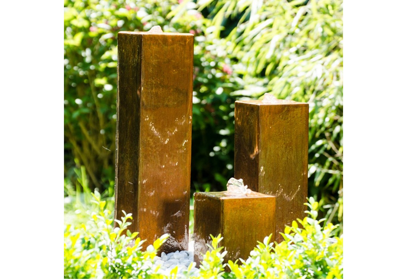 Köhko Gartenbrunnen KÖHKO® aus Cortenstahl mit LED-Beleuchtung „Brasilien“ Gartenbrunnen von Köhko