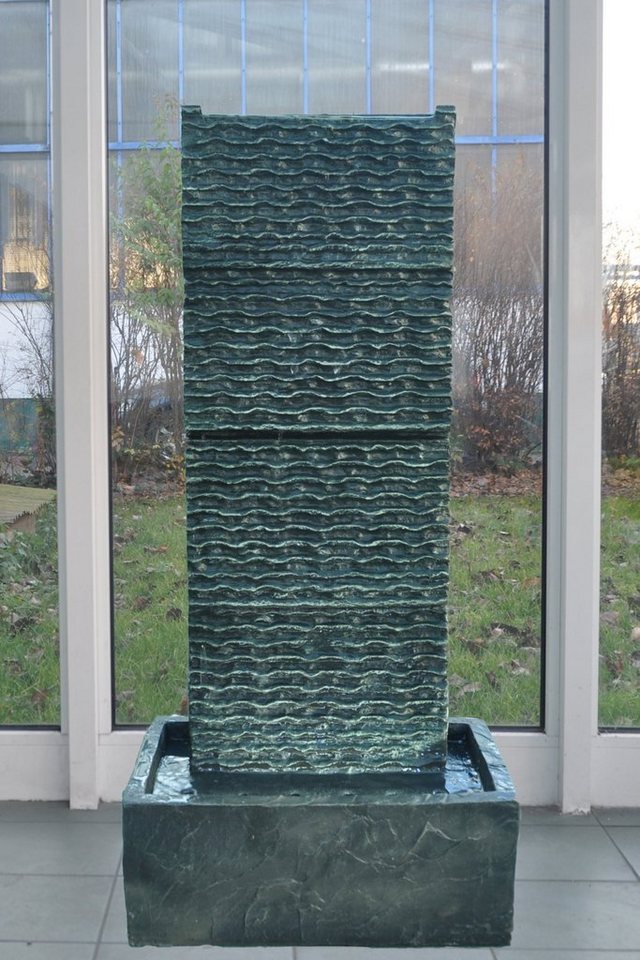 Köhko Gartenbrunnen Höhe ca. 85 cm mit LED Wasserfall für Wohnzimmer Terrasse und Balkon von Köhko