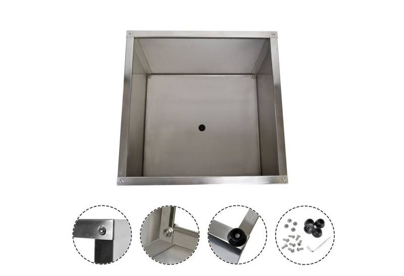 Köhko Pflanzkübel KÖHKO® Designer Hochbeet aus Edelstahl Pflanzgefäß QUADER von Köhko